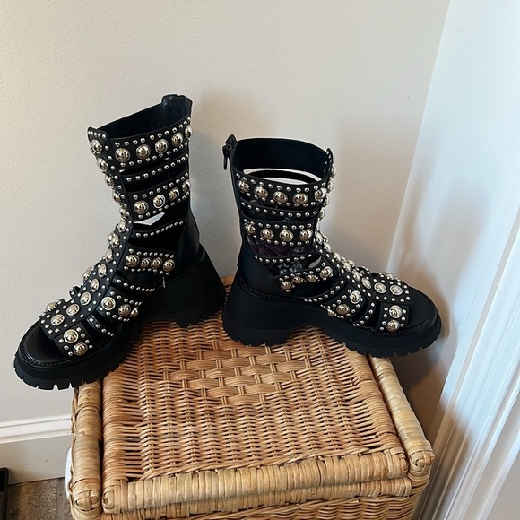 Free People Siren Studded Gladiator Sandals Size 7 NEW - Picture 7 of 14